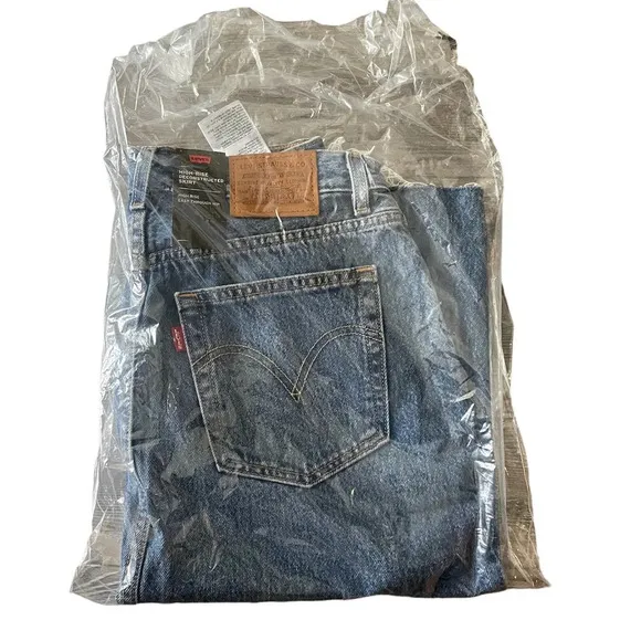 Levi’s Distressed Front Slit Midi Denim Skirt Size 28