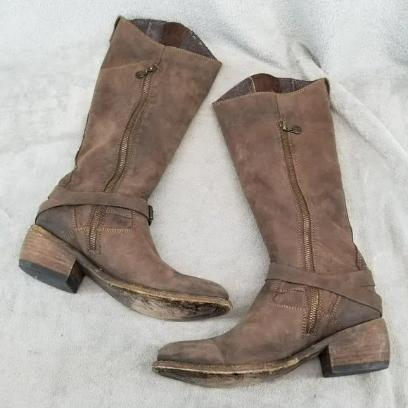 Liberty Black Shoes Womens Size 6.5 Toscano Brown Leather Boots