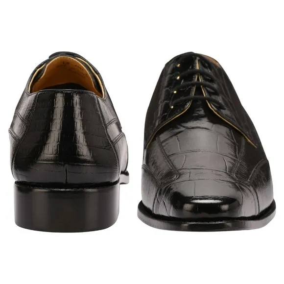 LIBERTYZENO Black MAN MADE OXFORD STYLE DRESS SHOES