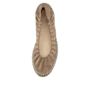 LIKE NEW! JIMMY CHOO DEENA METALLIC MERMAID SHIMMER ESPADRILLE FLATS 38