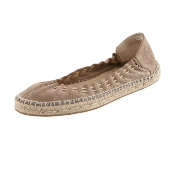 LIKE NEW! JIMMY CHOO DEENA METALLIC MERMAID SHIMMER ESPADRILLE FLATS 38