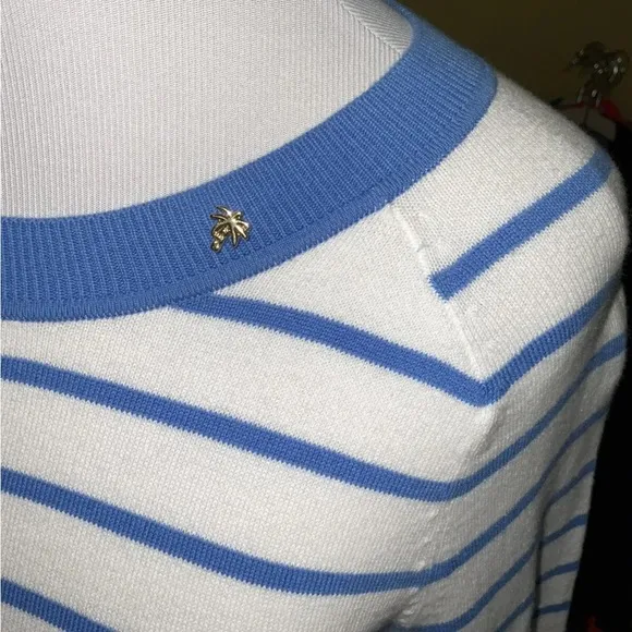 Lilly Pulitzer NWT Dasha Sweater Coastal Blue Stripe $108 Size XS,M,L,XL