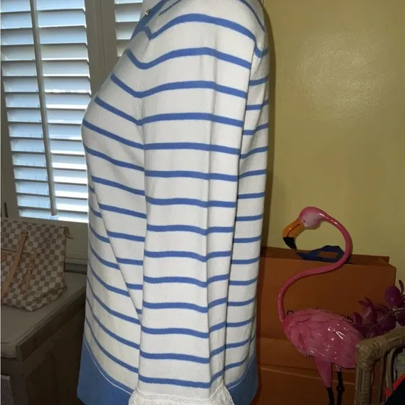 Lilly Pulitzer NWT Dasha Sweater Coastal Blue Stripe $108 Size XS,M,L,XL