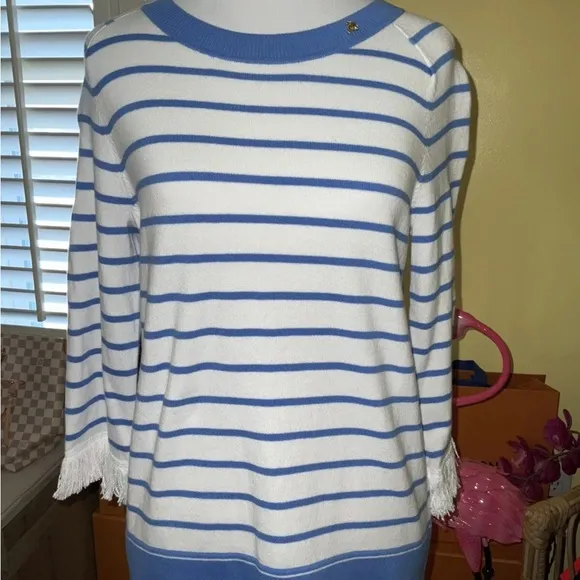 Lilly Pulitzer NWT Dasha Sweater Coastal Blue Stripe $108 Size XS,M,L,XL