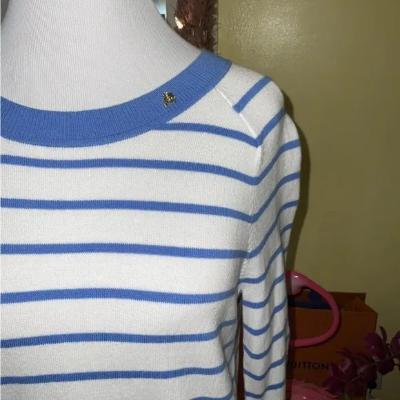 Lilly Pulitzer NWT Dasha Sweater Coastal Blue Stripe $108 Size XS,M,L,XL