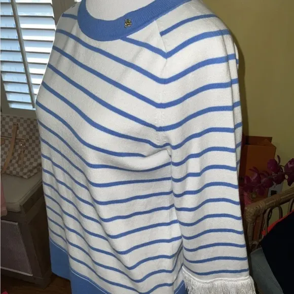 Lilly Pulitzer NWT Dasha Sweater Coastal Blue Stripe $108 Size XS,M,L,XL