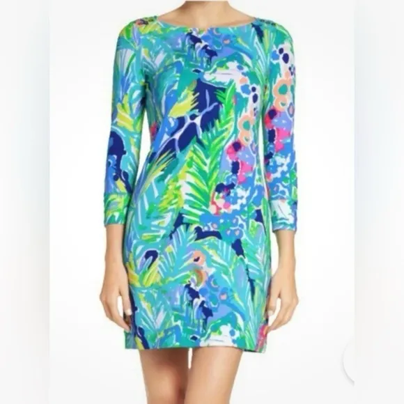 Lilly Pulitzer Sophie Dress in Multi Purrfect Green, Size S