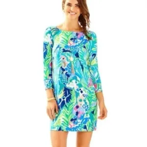 Lilly Pulitzer Sophie Dress in Multi Purrfect Green, Size S