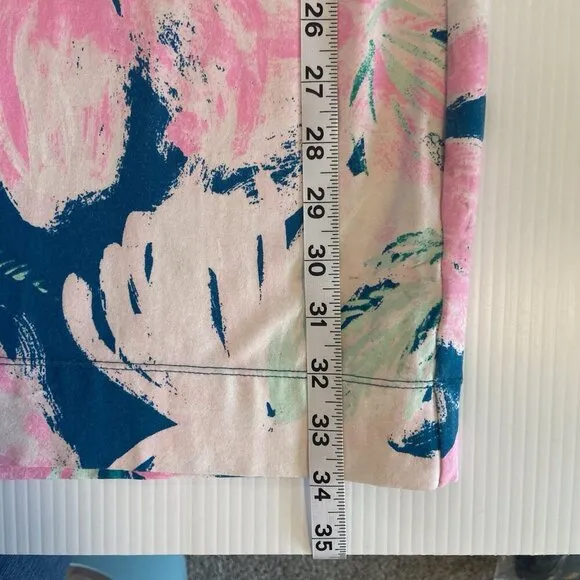 Lilly Pulitzer Sophie Dress S Tidal Wave Pans Garden Sleeves Pink Beach Floral