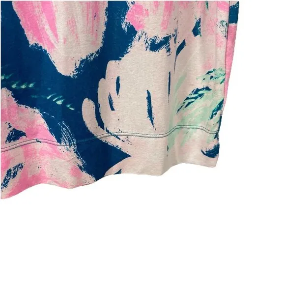 Lilly Pulitzer Sophie Dress S Tidal Wave Pans Garden Sleeves Pink Beach Floral
