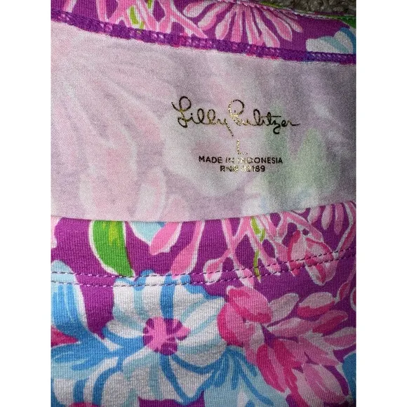 Lilly Pulitzer Sophie Dress Sz Large Moms The Word Amethyst Pink Floral Casual