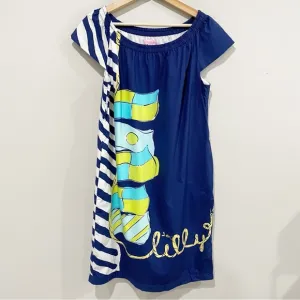 LILLY PULITZER Sullivan Dress Nautical You're Flagged 78213 Size Medium Coastal