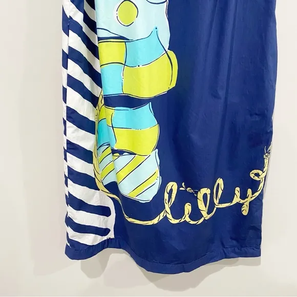 LILLY PULITZER Sullivan Dress Nautical You're Flagged 78213 Size Medium Coastal