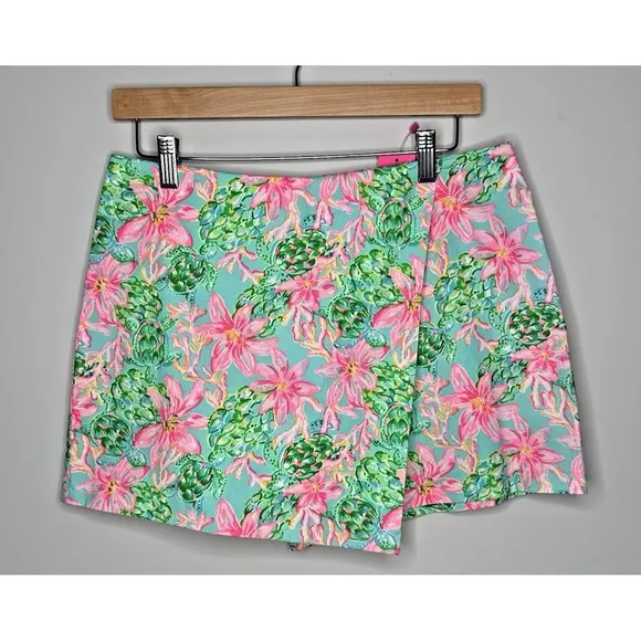 Lilly Pulitzer Taneya Skort Surf Blue So Shellegant Women's Size 6 NWT