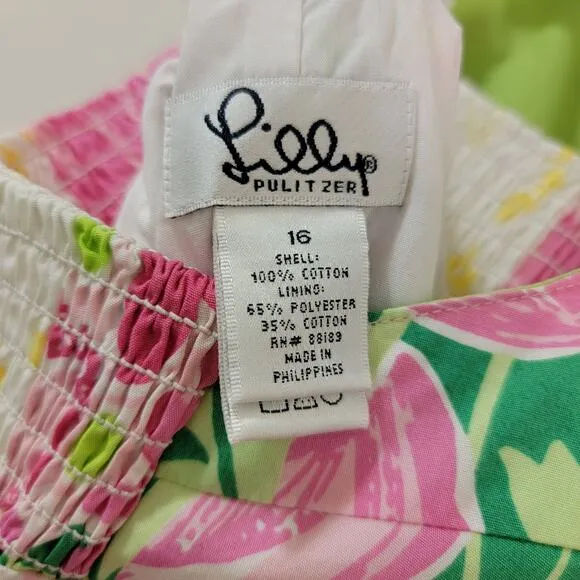 Lilly Pulitzer Vintage White Label Derby Patch Teen Girl’s Dress Size 16