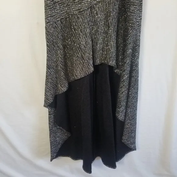 Linda Bernell glitter striped spaghettie strap high low dress size 9/10 (180)