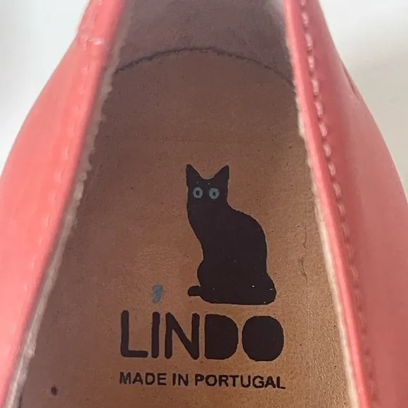Lindo Girls’ Leather Coral &amp; Pink Mary Jane Shoes