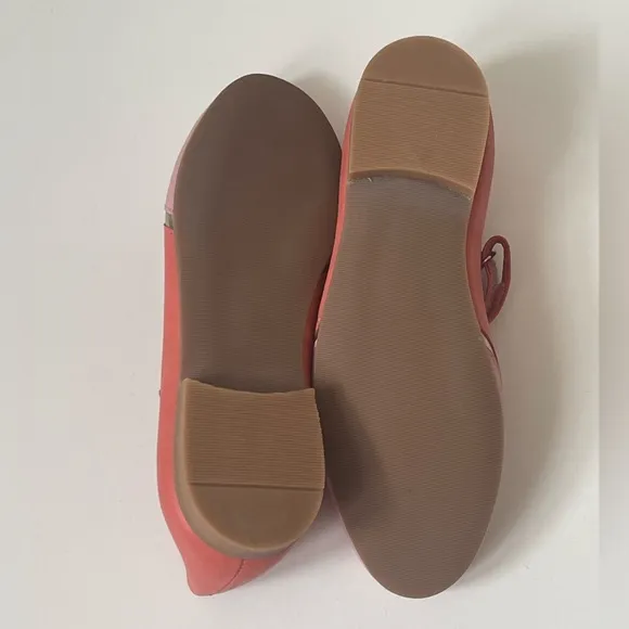Lindo Girls’ Leather Coral &amp; Pink Mary Jane Shoes