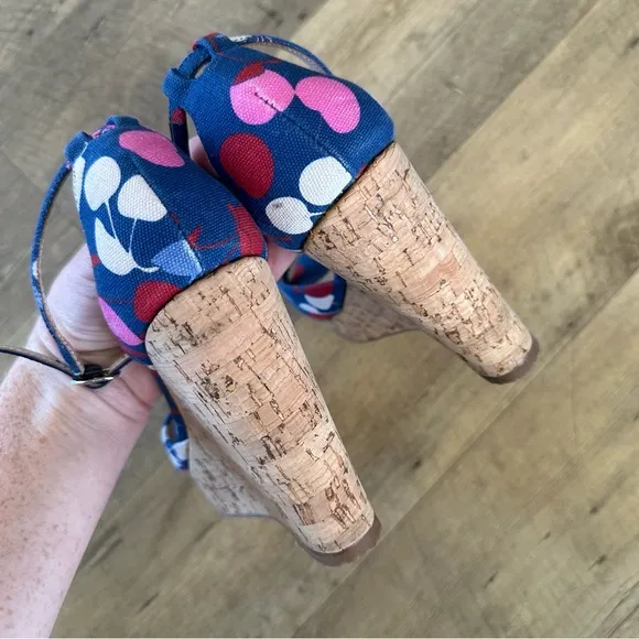 L.K. Bennett Linette Suede Cork Wedges