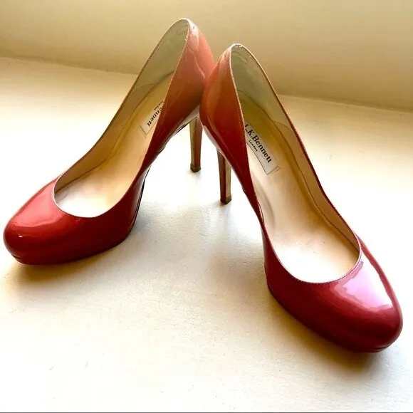 LK Bennett Rust Colored Patent Leather Classic Heels Pumps Women’s EU 38 US 7