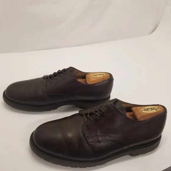 L.L. Bean Mens Size 10EE Oxford Derby Brown Leather Vibram Gum Lite Sole Lace Up