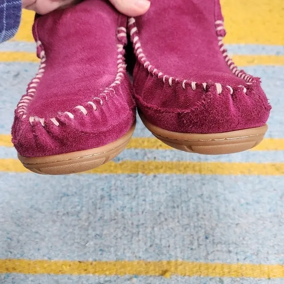 L.L. Bean Wicked Good Slipper Moc Boot in Bramble Berry Size 9