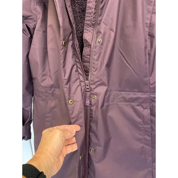 L.L. Bean Women’s Winter Warmer Parka Coat Eggplant Color Size Large