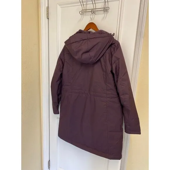 L.L. Bean Women’s Winter Warmer Parka Coat Eggplant Color Size Large