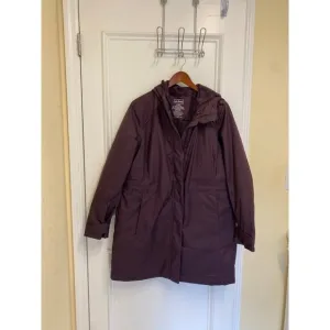 L.L. Bean Women’s Winter Warmer Parka Coat Eggplant Color Size Large
