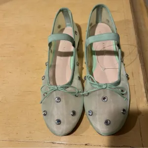 Loeffler Randall embellished mesh women’s Leonie Ballet Flat 6.5B 0400019092435