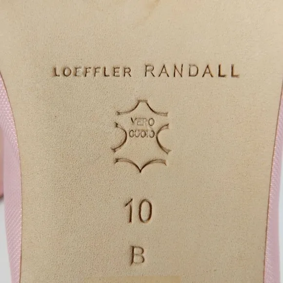 Loeffler Randall Landon Soft Ballet Flats Sz 10 Light Pink Mesh Leather NEW $250