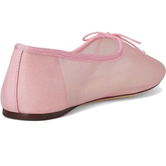 Loeffler Randall Landon Soft Ballet Flats Sz 10 Light Pink Mesh Leather NEW $250
