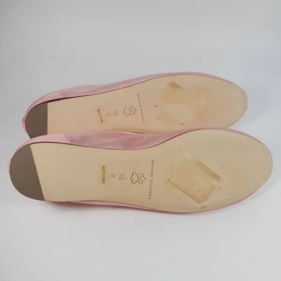Loeffler Randall Landon Soft Ballet Flats Sz 10 Light Pink Mesh Leather NEW $250