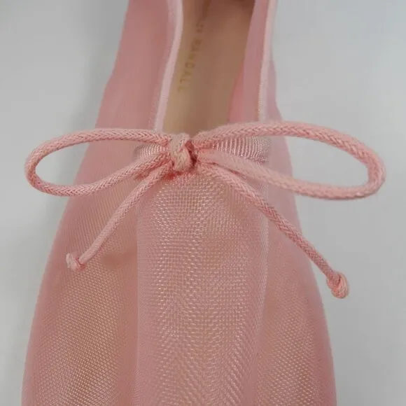 Loeffler Randall Landon Soft Ballet Flats Sz 10 Light Pink Mesh Leather NEW $250