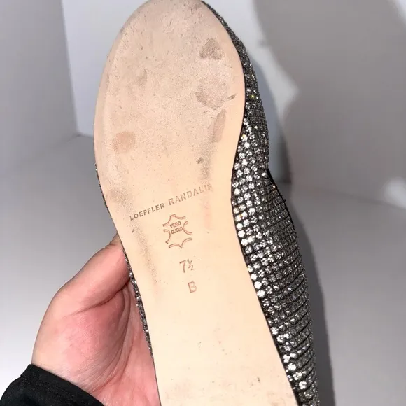 Loeffler Randall Leonie Crystal Mesh Mary Jane Flats