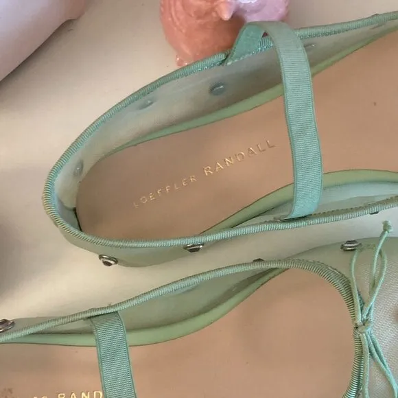 Loeffler Randall seafoam green mesh Leonie Mary Jane flats, Sz. 8.5