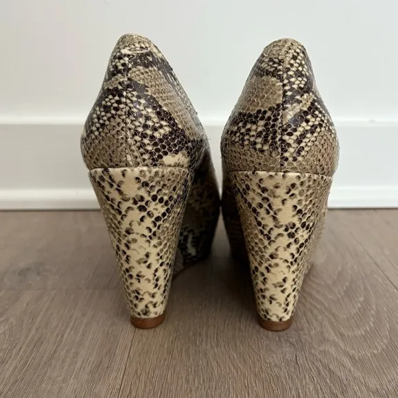 Loeffler Randall Snakeskin Platform Wedges