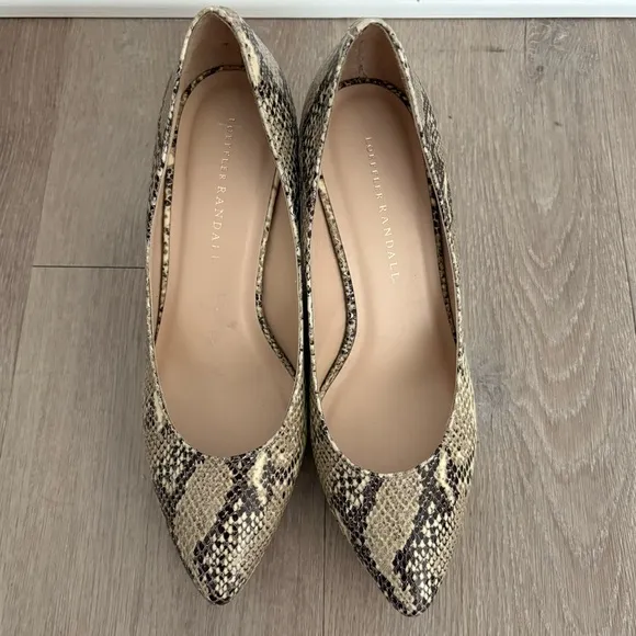 Loeffler Randall Snakeskin Platform Wedges