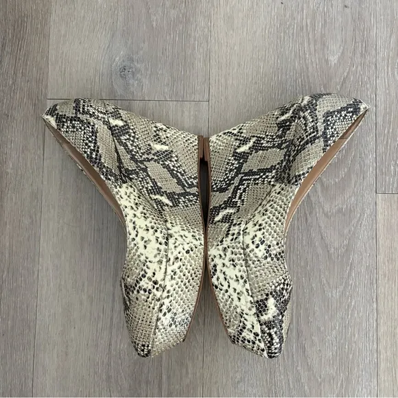 Loeffler Randall Snakeskin Platform Wedges