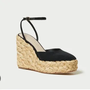 Loeffler Randall Tallulah Wedge Heels Size 9 Black Espadrille Wedges Platform