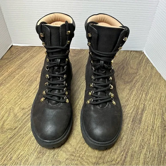LOFT Black Moto Combat Fall Boots Size 8