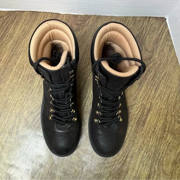 LOFT Black Moto Combat Fall Boots Size 8