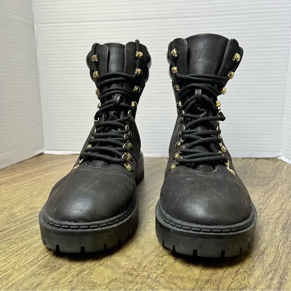 LOFT Black Moto Combat Fall Boots Size 8