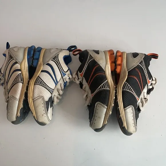 Lot 2 starter athletic shoes sneakers toddler size 7 Jack black orange white