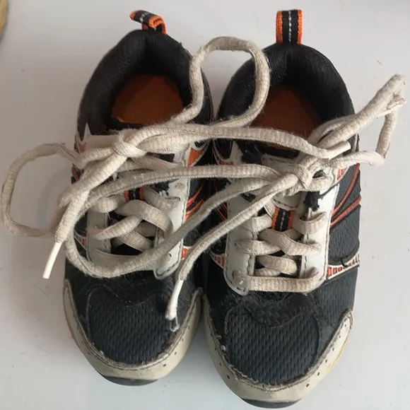 Lot 2 starter athletic shoes sneakers toddler size 7 Jack black orange white