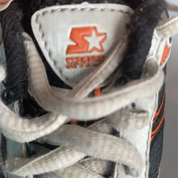 Lot 2 starter athletic shoes sneakers toddler size 7 Jack black orange white