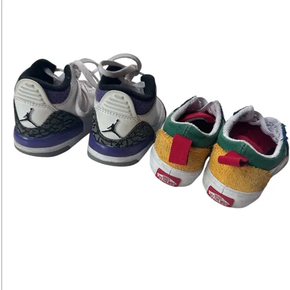 Lot of Two Pairs Baby shoes Sneakers Jordan &amp; Vans Size 5