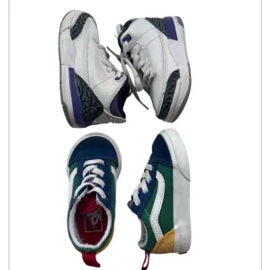 Lot of Two Pairs Baby shoes Sneakers Jordan &amp; Vans Size 5