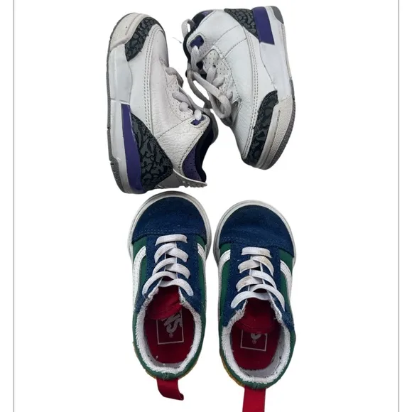 Lot of Two Pairs Baby shoes Sneakers Jordan &amp; Vans Size 5