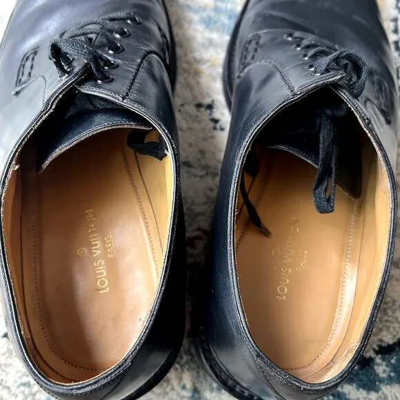 Louis Vuitton men's oxford shoes BM 0156 size 10 black CL